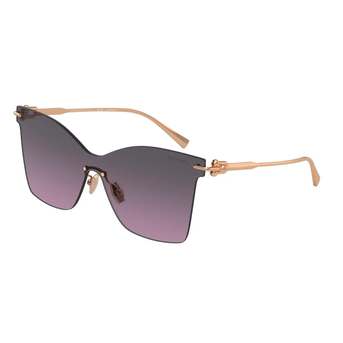 Tiffany TF 3103 K Rose Gold Plated Light Violet 62144Q Size 43 Sunglasses by Tiffany & Co.