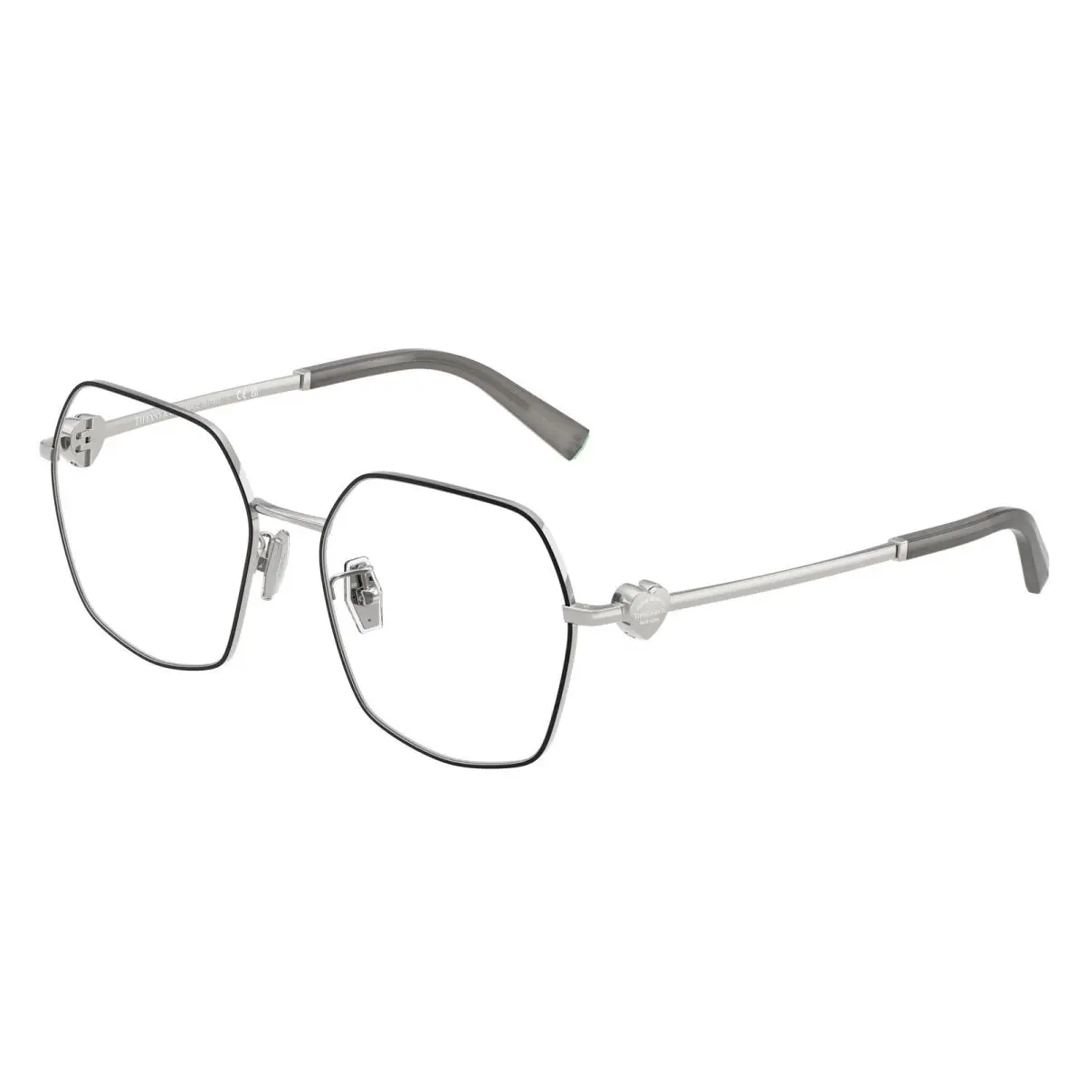 Tiffany TF 1165 BD Black On Silver / Demo Lens 6145 Size 54 Eyeglasses by Tiffany & Co.