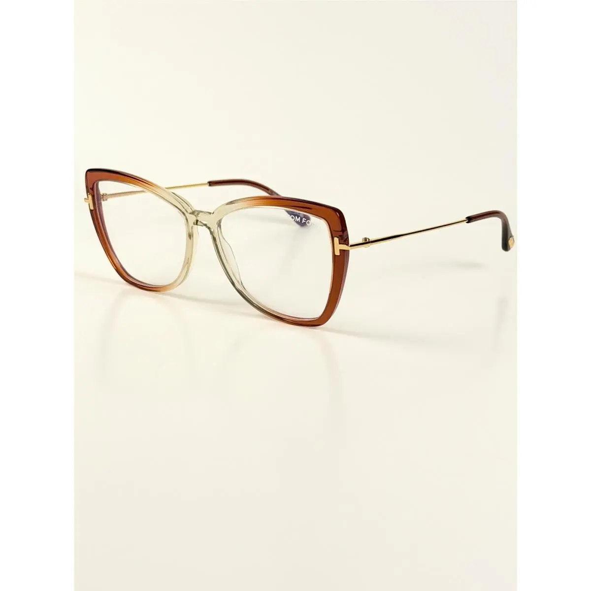 Tom Ford TF5882-B 044 Crystal Brown Gold Eyeglasses Frame 55-15
