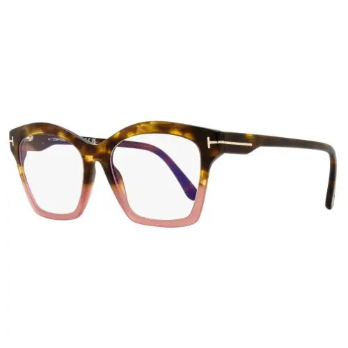 Tom Ford Eyeglasses TF5965-B 055 Shiny Havana Pink /gold Accents 53-17