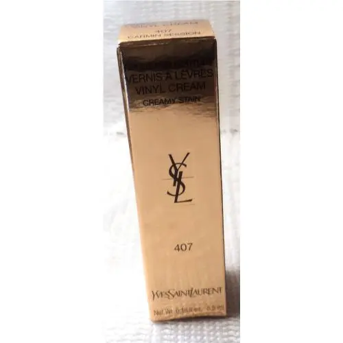 Ysl Yves Saint Laurent Vinyl Cream - 407 Carmin Session - 0.18 Oz. - Boxed