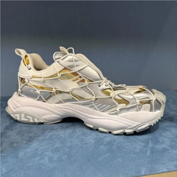 Versace Mercury M_VS_03 Rope Leather and Mesh Sneakers 45