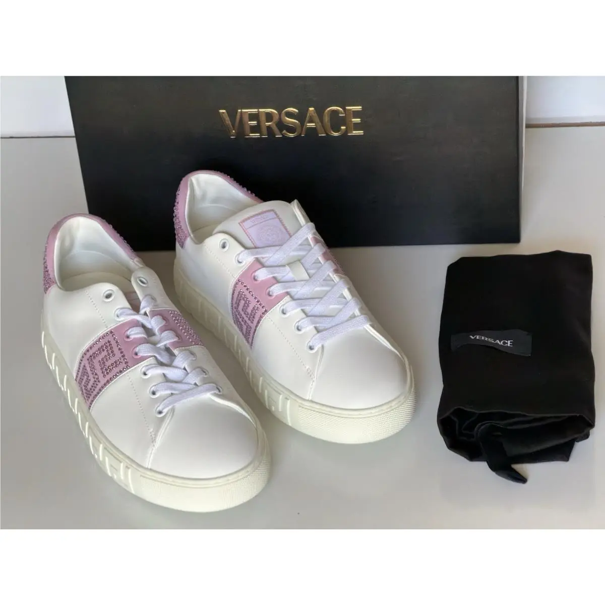 Versace shoes - Versace Greek - Greek - 1013568 - White/Pink 13