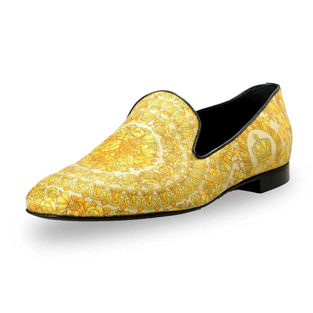 Versace Men`s Barocco Print Moccasins Loafers Slip On Shoes US 8 IT 41