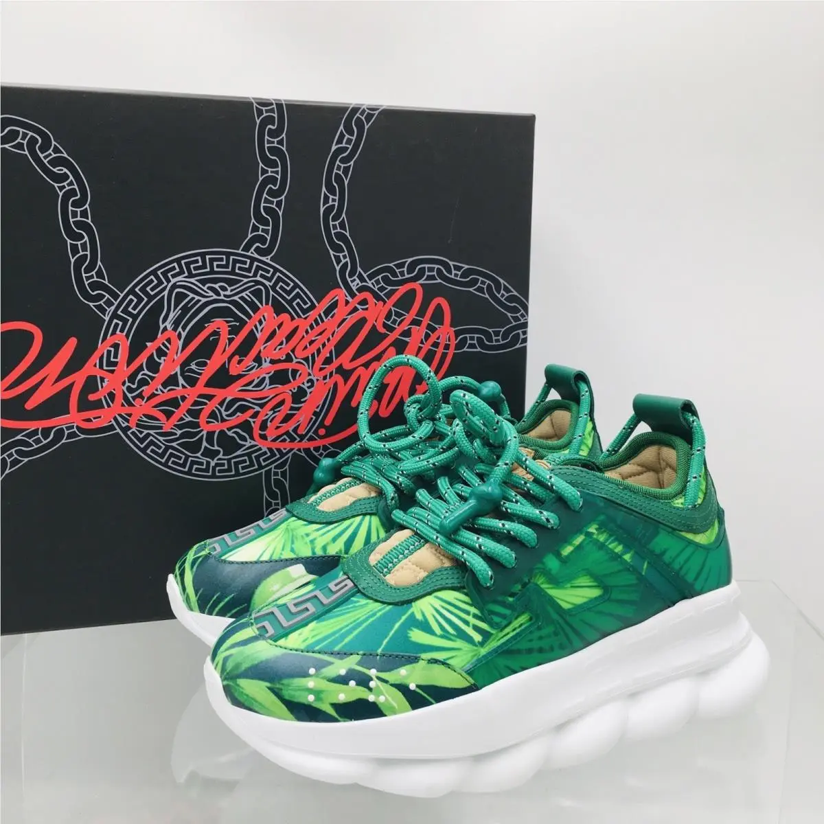 Versace shoes - Versace Chain Reaction - Chain Reaction - DSR705G - Green (UPC: 8054716387575) 0