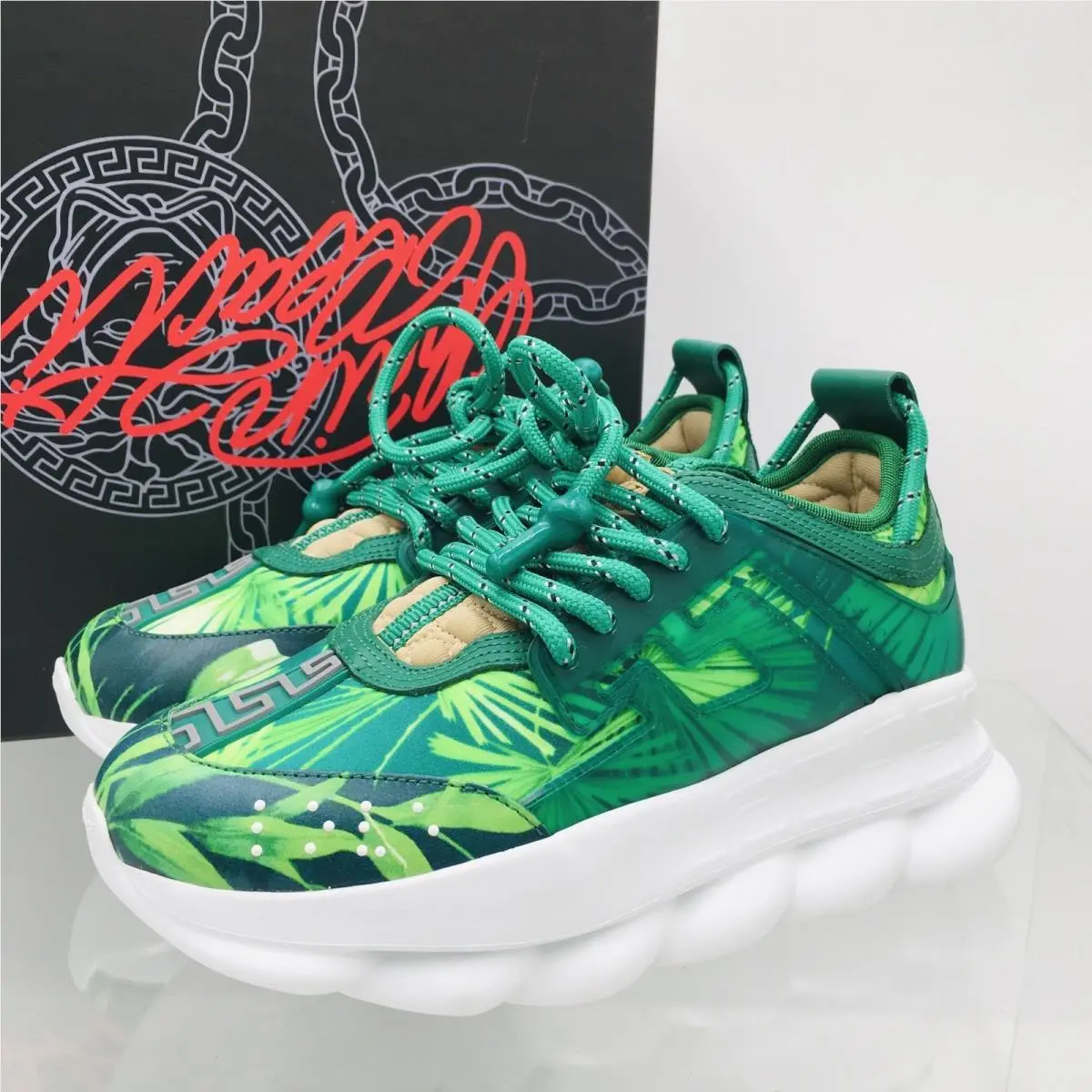 Versace shoes - Versace Chain Reaction - Chain Reaction - DSR705G - Green (UPC: 8054716387575) 1