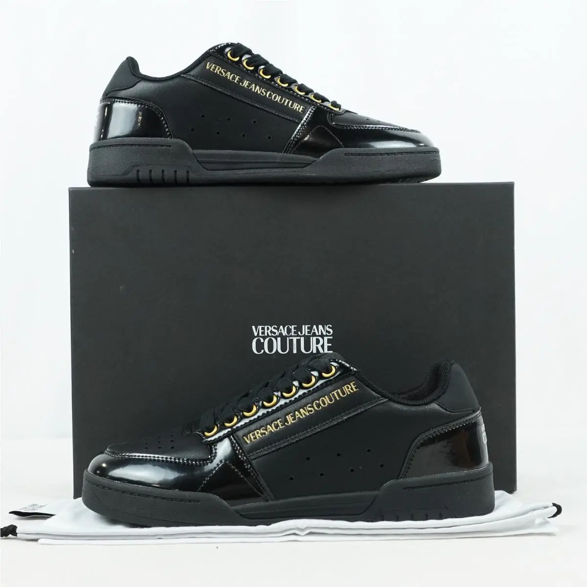 Versace Jeans Couture Brooklyn Low Top Sneakers In Black Men`s Size EU 40/US 7.5