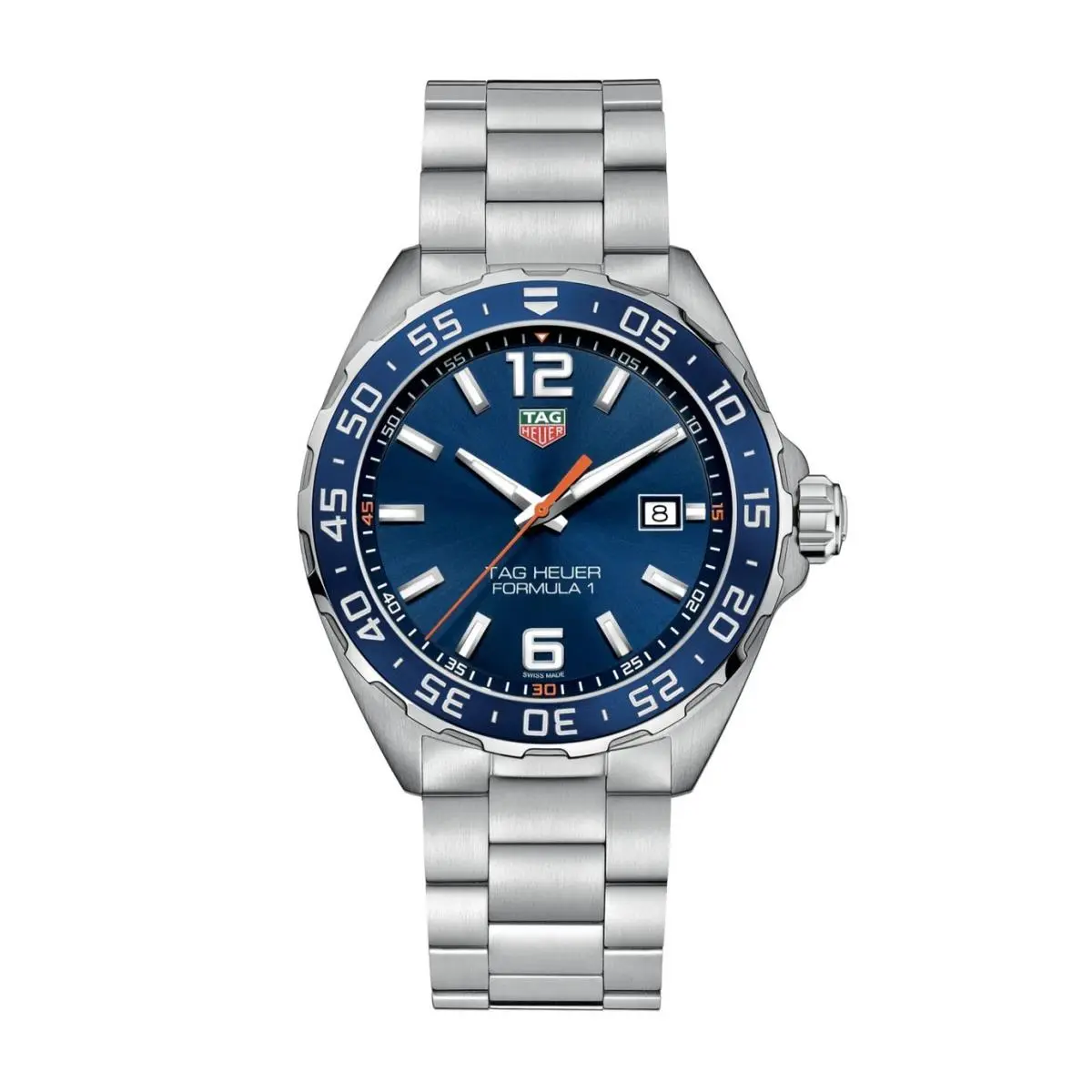 Tag Heuer WAZ1010.BA0842 Men`s Formula 1 Steel - Blue Dial Watch 43mm Case