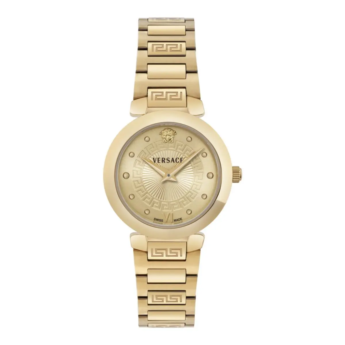 Versace Womens Gold 30mm Bracelet Fashion Watch