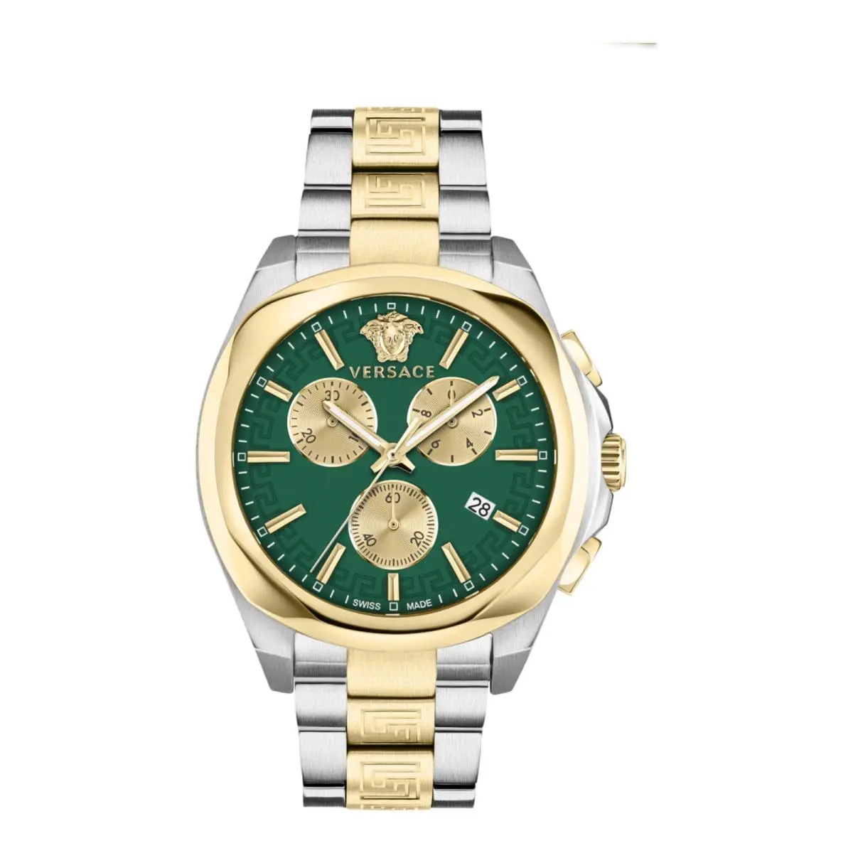 Versace Womens Two Tone 40mm Bracelet Fashion Watch