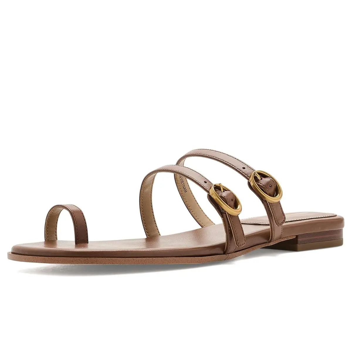 Woman`s Sandals Michael  Kya Flat Sandals Luggage by Michael Kors