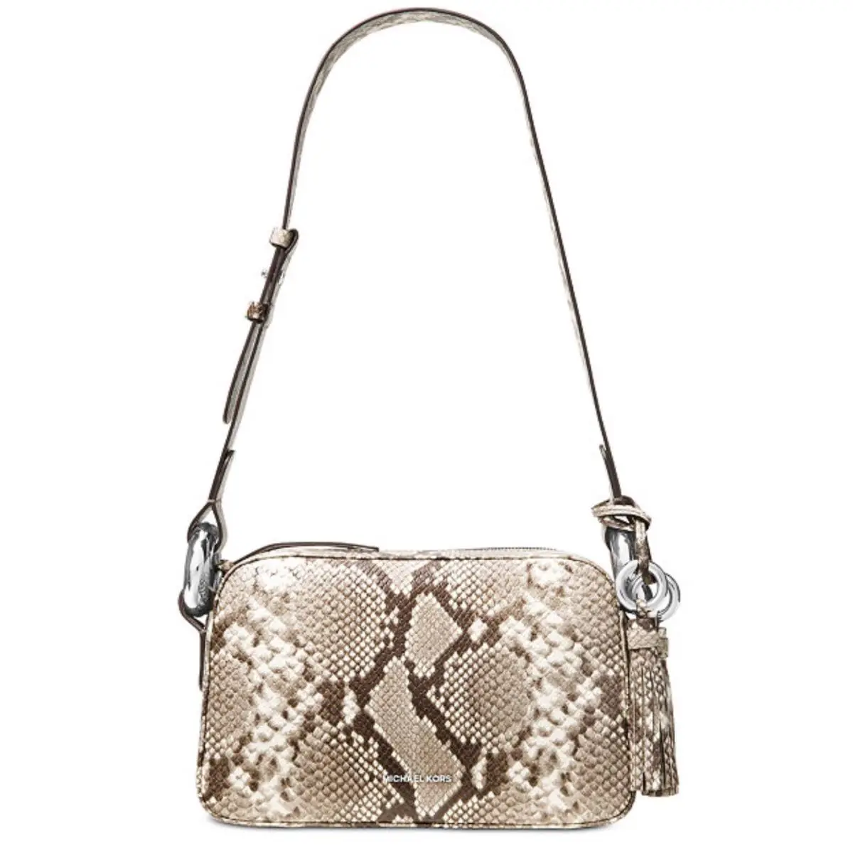 Grand Medium Shoulder Handbag Color Natural Silver Hardware by Michael Kors