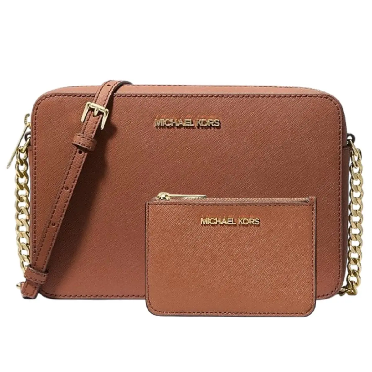 Jet Set Travel East West Crossbody Wallet Set Luggage by Michael Kors