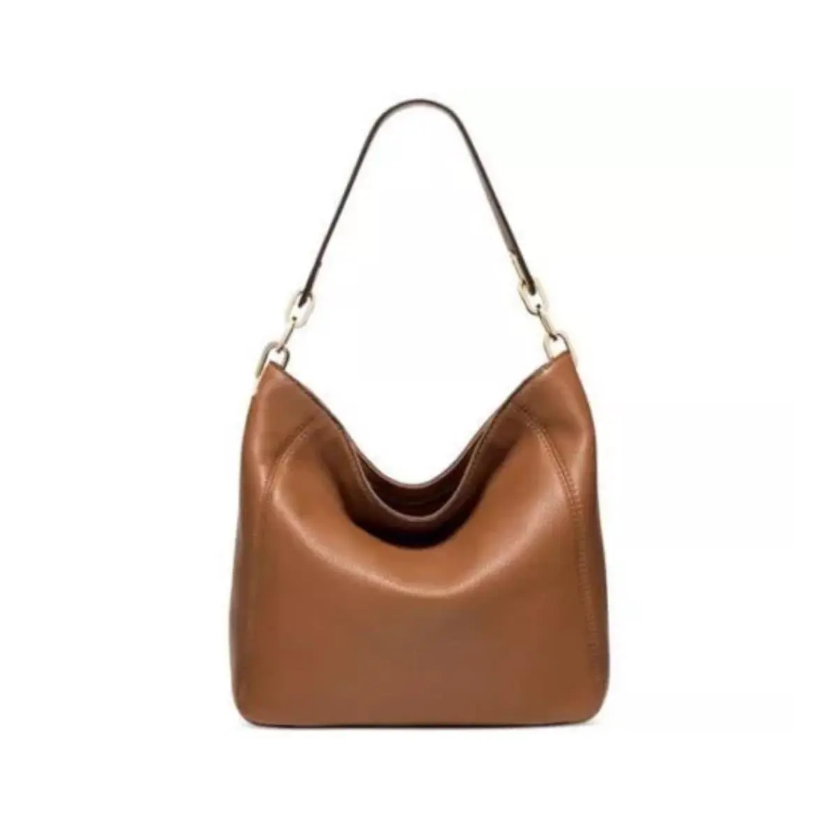 Fulton Slouchy Shoulder Handbag In Luggage MD Gold Hardware by Michael Kors