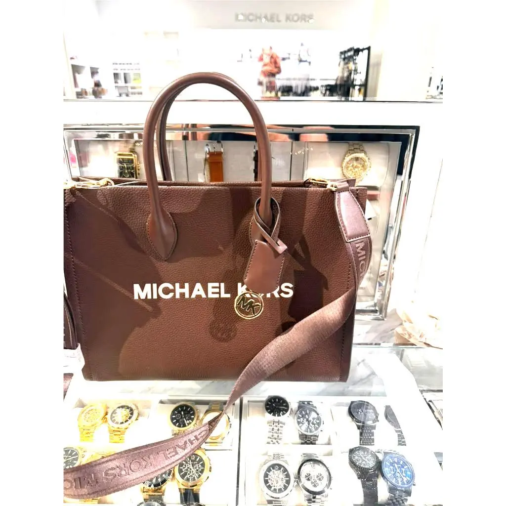 Mirella Women Medium Handbag Purse Leather Shoulder Tote Bag Nutmeg by Michael Kors
