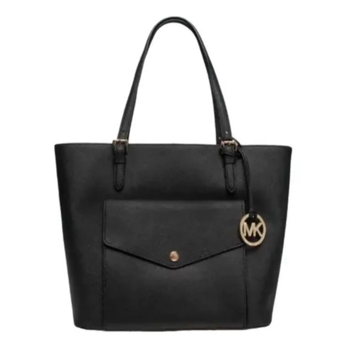 Black Handbag Tote Frame Jet Set Saffiano Leather Medium by Michael Kors