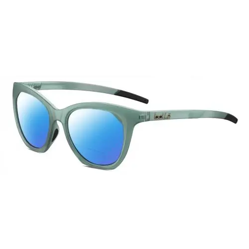 Prize Cat Eye Polarized Bifocal Sunglasses Green Grey Crystal 51mm 41 Opt Blue Mirror by Bolle