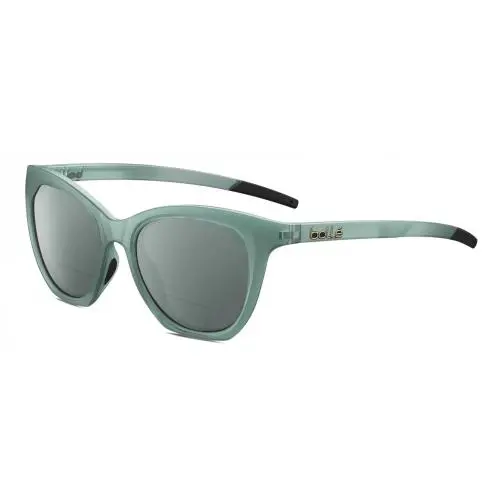 Prize Cat Eye Polarized Bifocal Sunglasses Green Grey Crystal 51mm 41 Opt Grey by Bolle