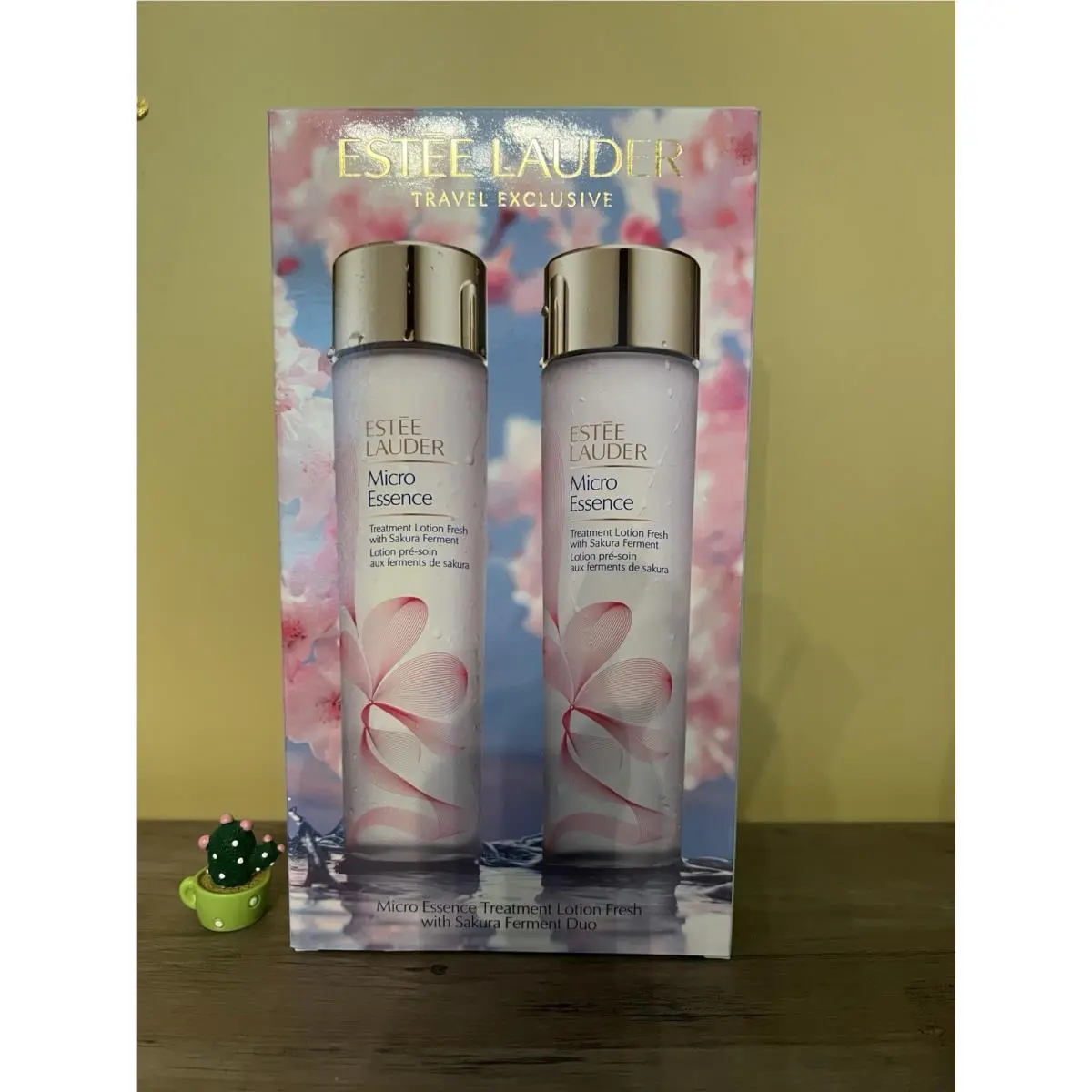 Estee Lauder Micro Essence Lotion Sakura Ferment Duo 6.7floz 2 A64 Real