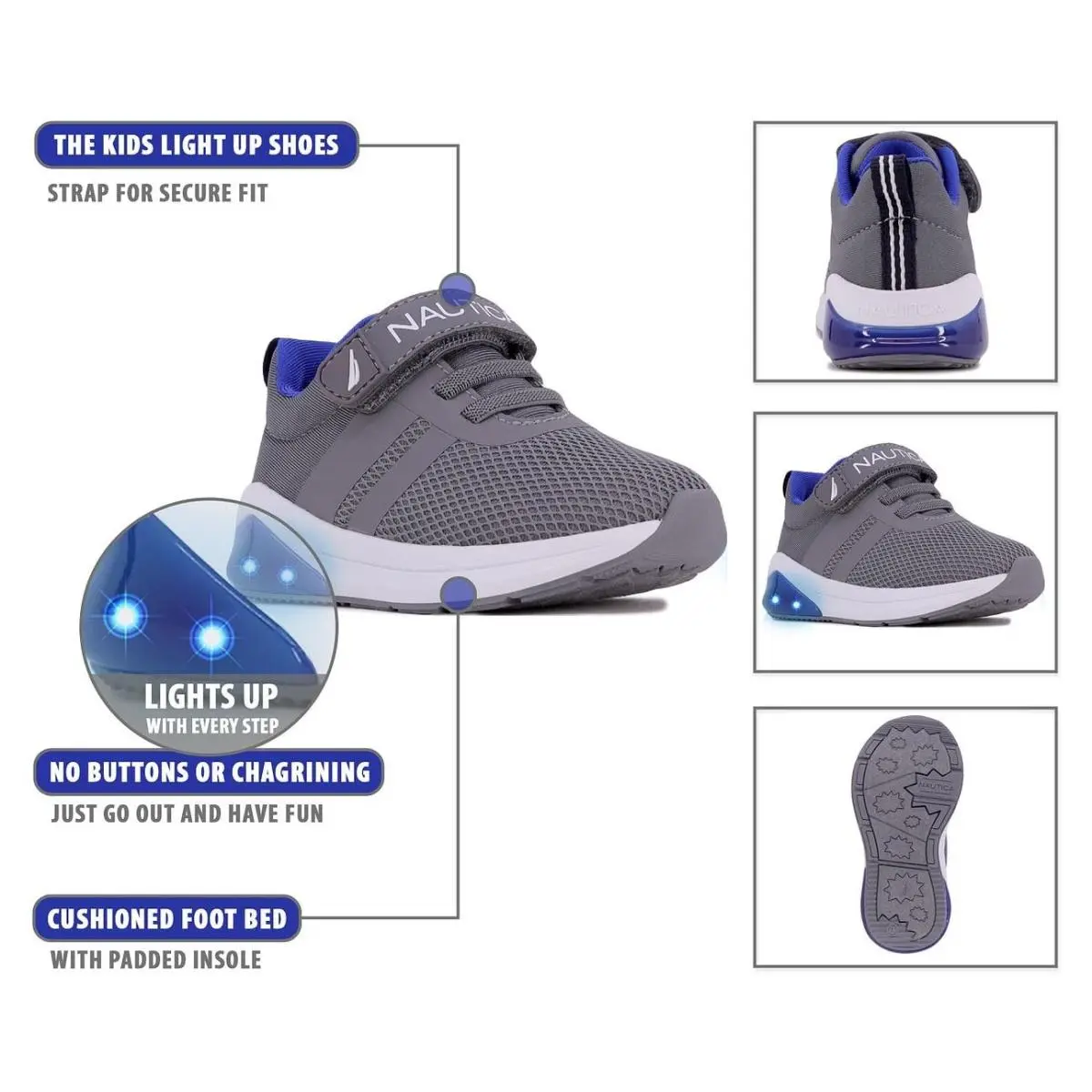 Nautica shoes - Buoy Lights-grey Cobalt (UPC: 196050018598) 1