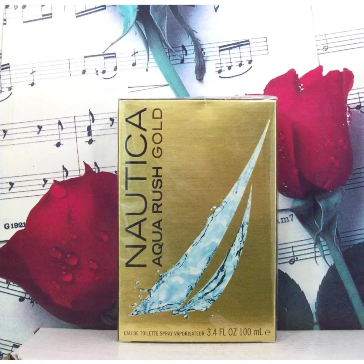 Aqua Rush Gold BY  Edt Spray 3.4 Fl. OZ 100ml . Box by Nautica