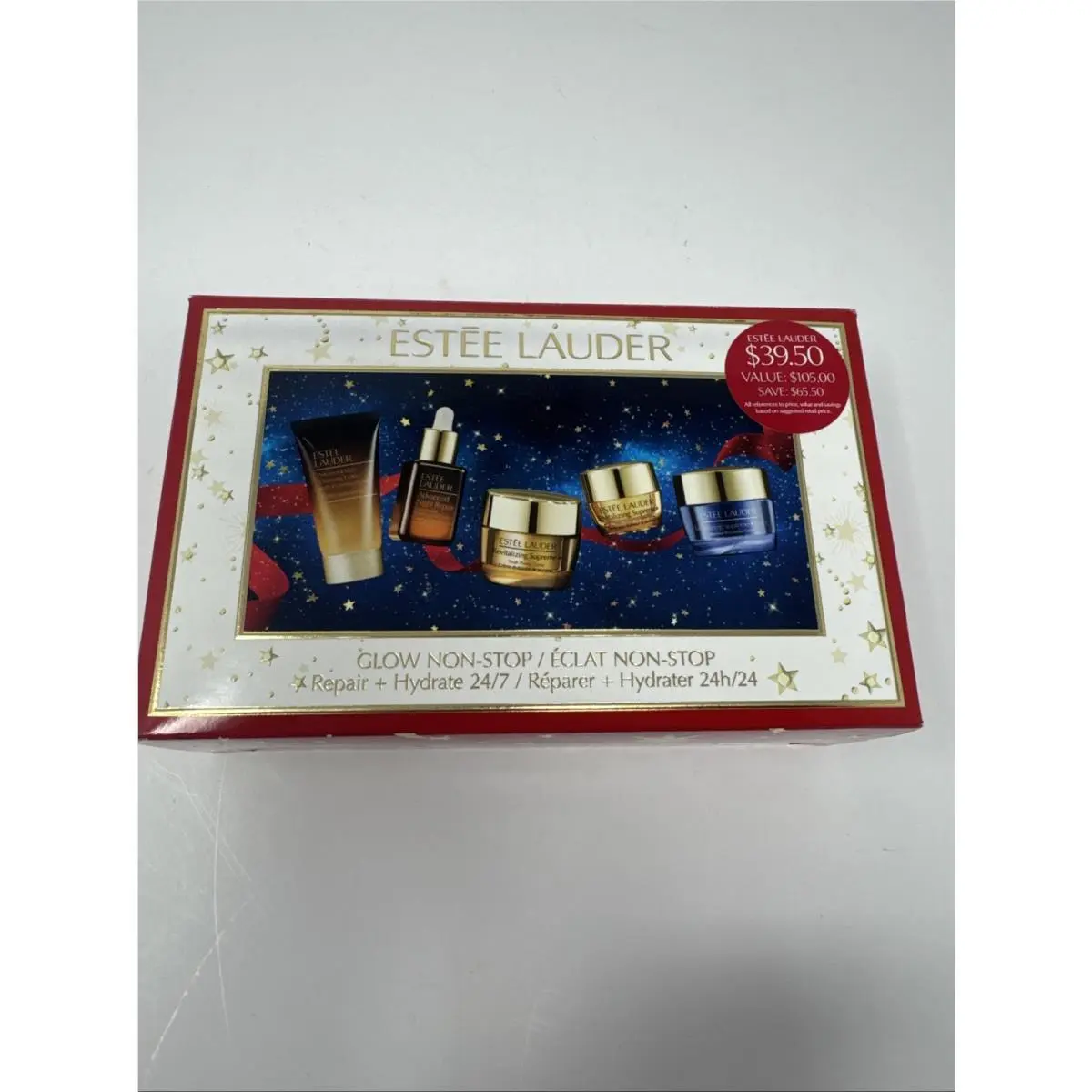 Estee Lauder Glow Non-stop Firm. Smooth. Hydrate. 5 pc Set Gift Set