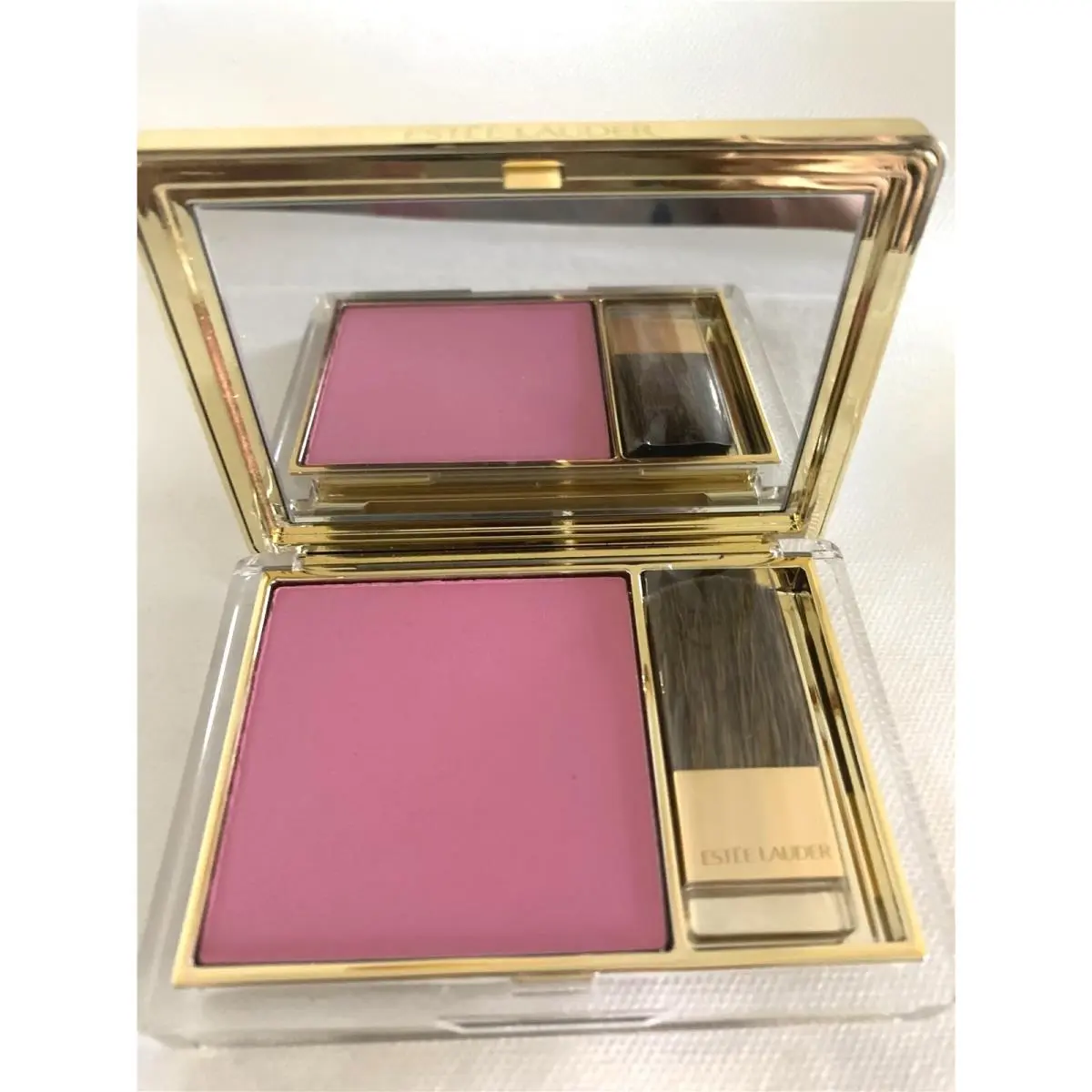 Estee Lauder Pure Color Blush 03 Electric Pink Satin Full Size Gold Case
