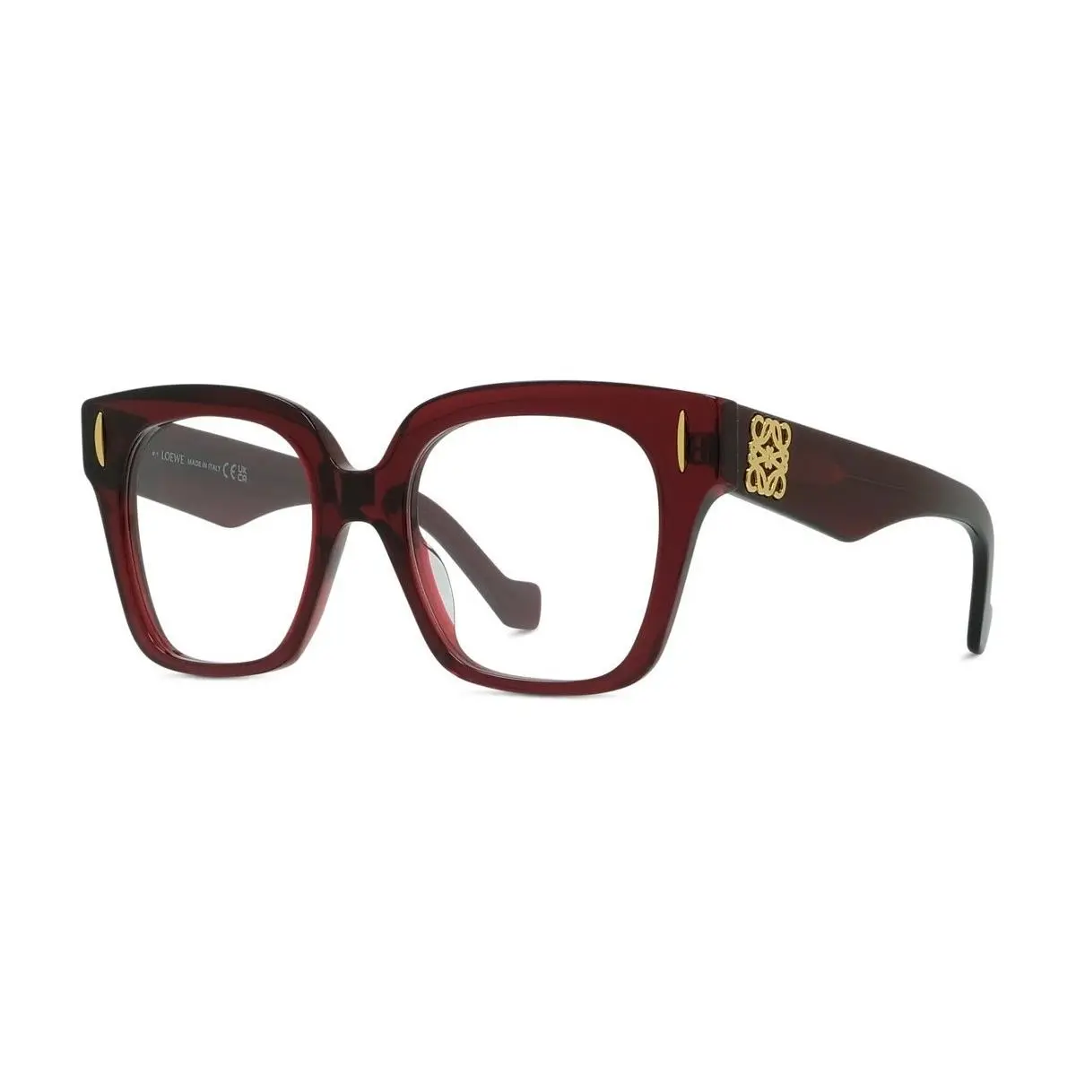 Loewe LW50069I 066 51 Anagram Glossy Red Eyeglasses 50069I