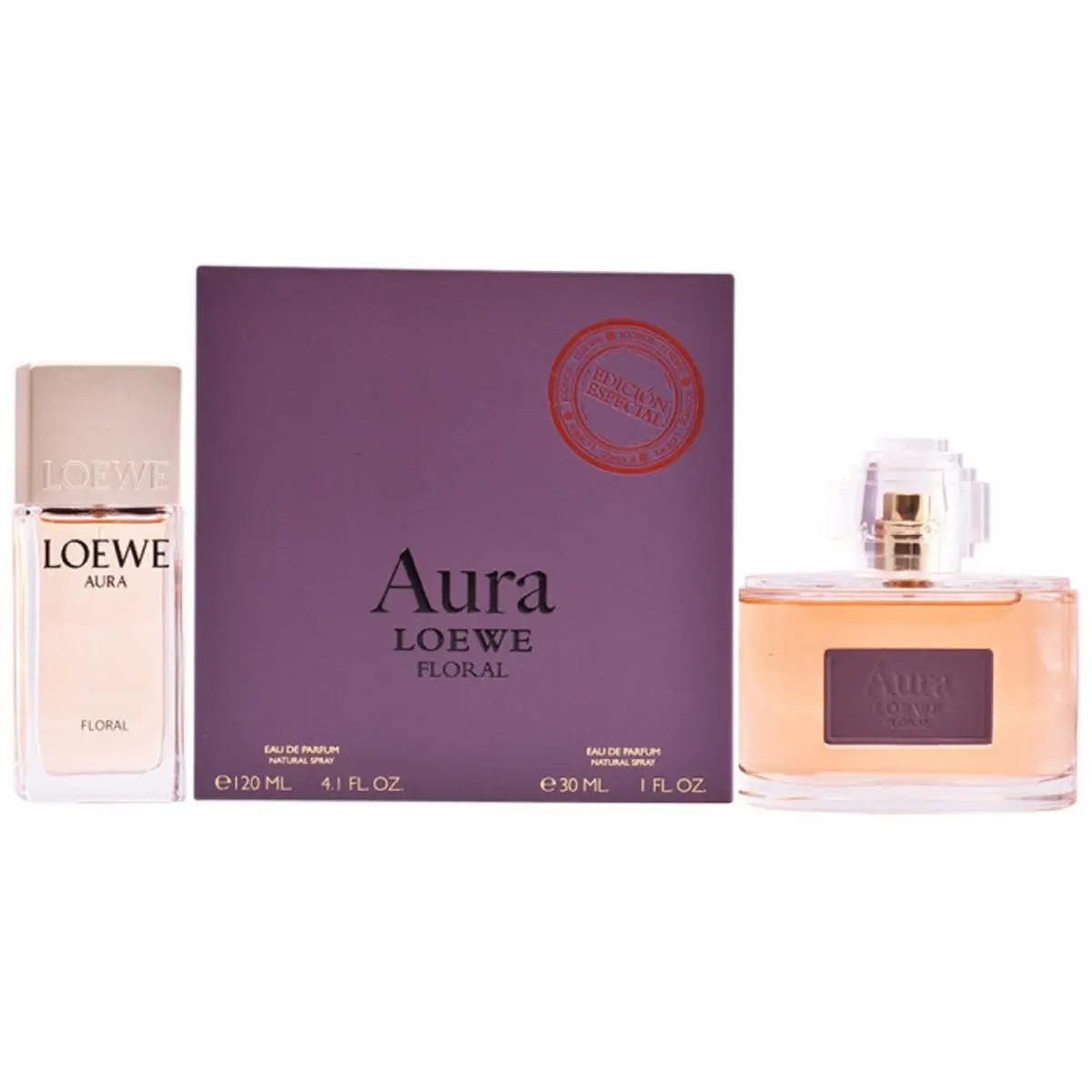 Aura Floral For Women 2Pcs Gift Set - 4.1 Oz 1.0 Oz Edp Spray by Loewe
