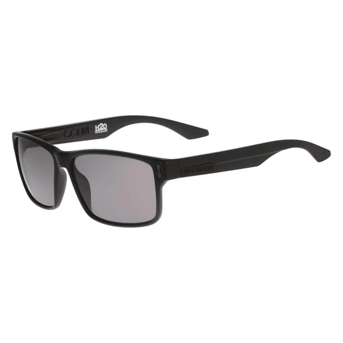 Dragon Count H20 Sunglasses Matte Black Grey Onesize by Dragon Alliance