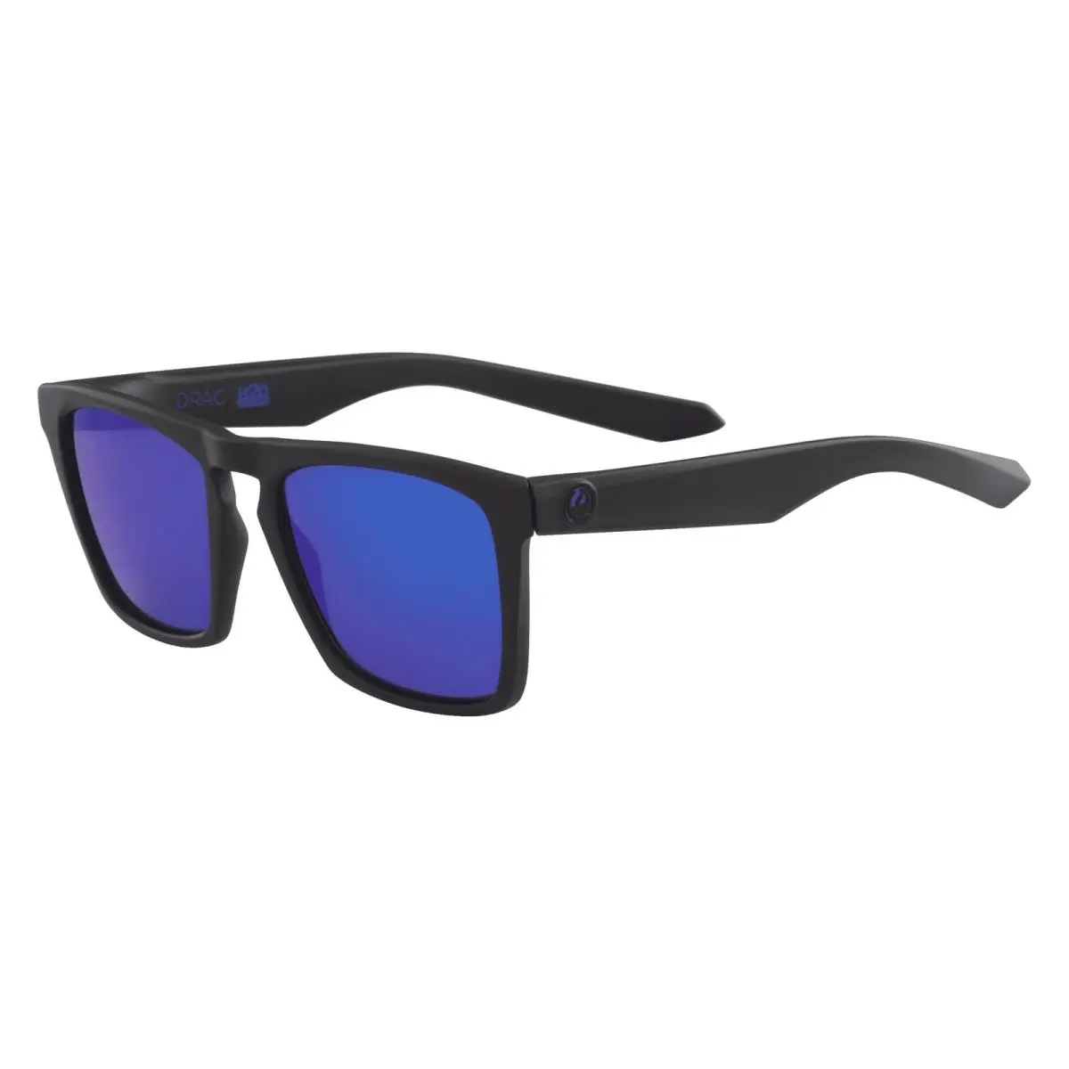Dragon Drac H20 Sunglasses Matte Black Blue Ion Onesize by Dragon Alliance
