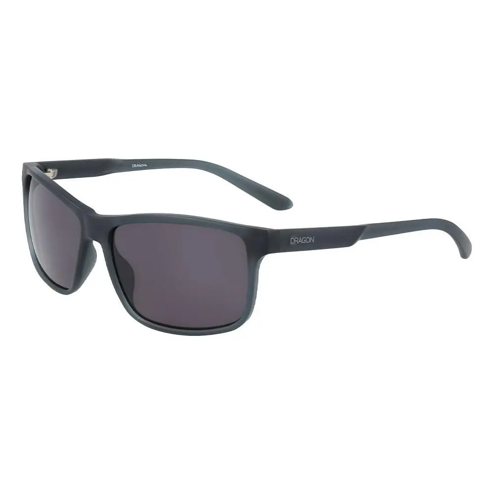 Dragon Men`s Sunglasses Count Upcycled - Matte Grey Crystal with Lumalens