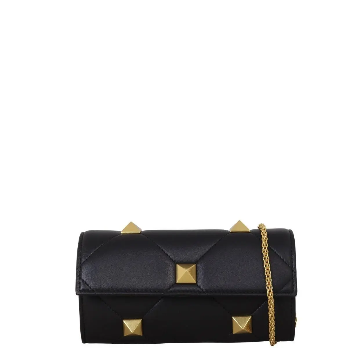 Garavani Rockstud Roman Stud Clutch Chain Wallet Leather Bag by Valentino