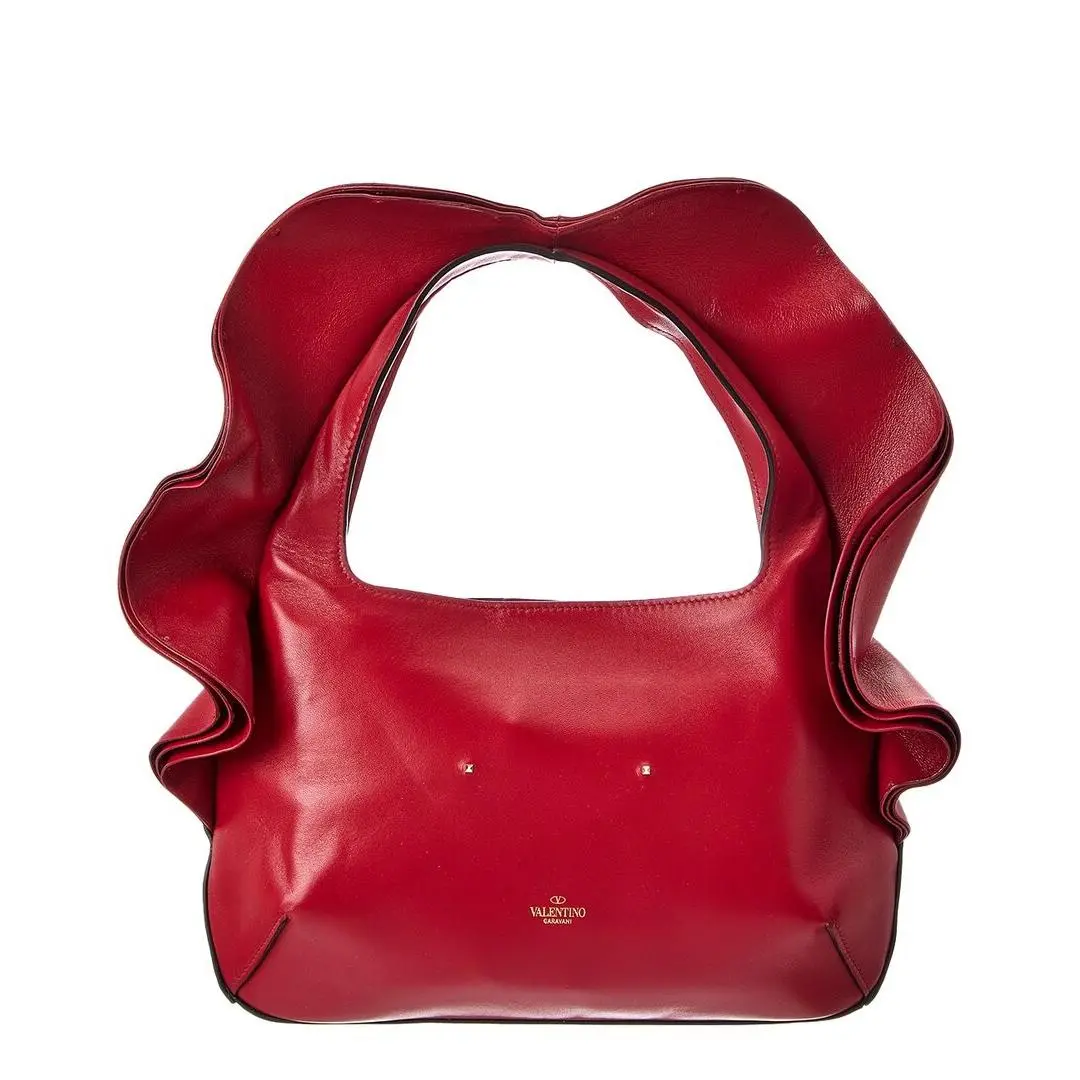 Atelier Leather Hobo Bag Women`s Red by Valentino