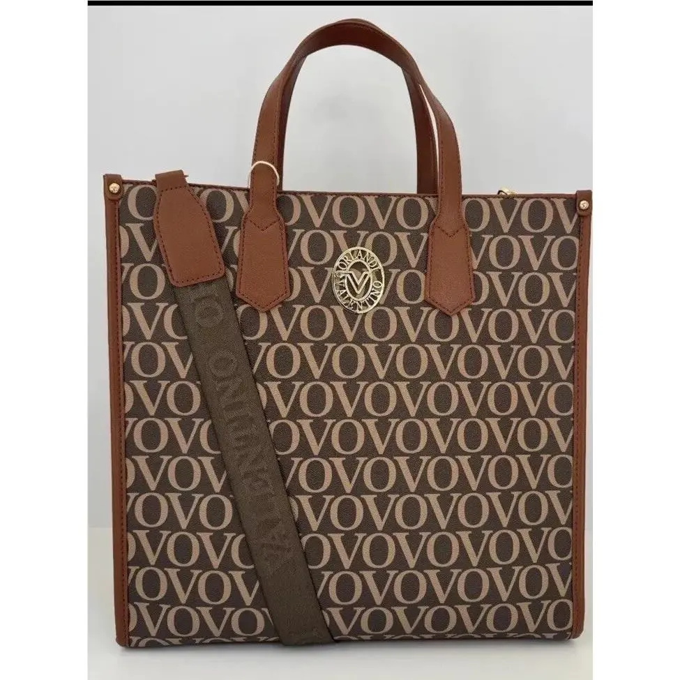 Orlandi Monogram Large Brown Tote Bag by Valentino