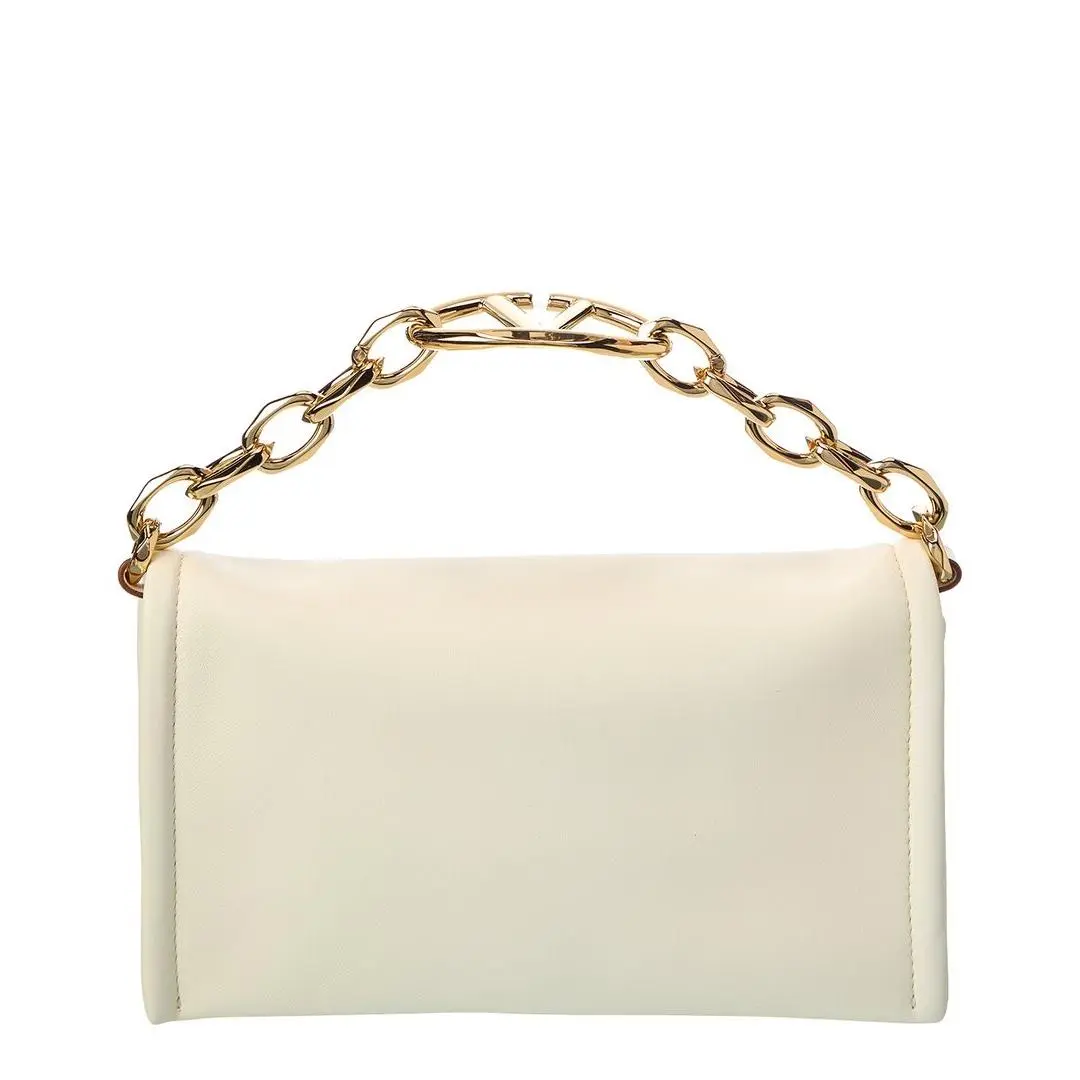 Vlogo Signature Leather Shoulder Bag Women`s White by Valentino