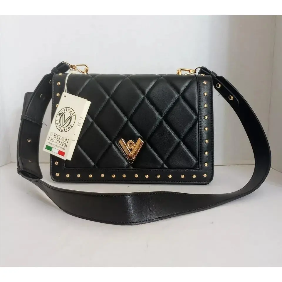 Orlandi Italy Design Studs Flap Crossbody Shoulder Bag Purse by Valentino