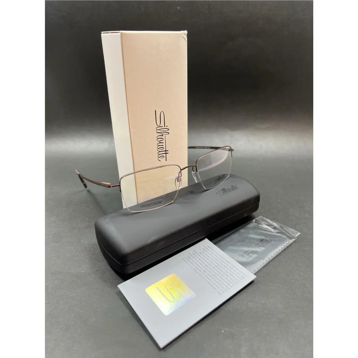 5583 6040 Brown Sz 55 18 150 Dynamic Dawn Rare by Silhouette