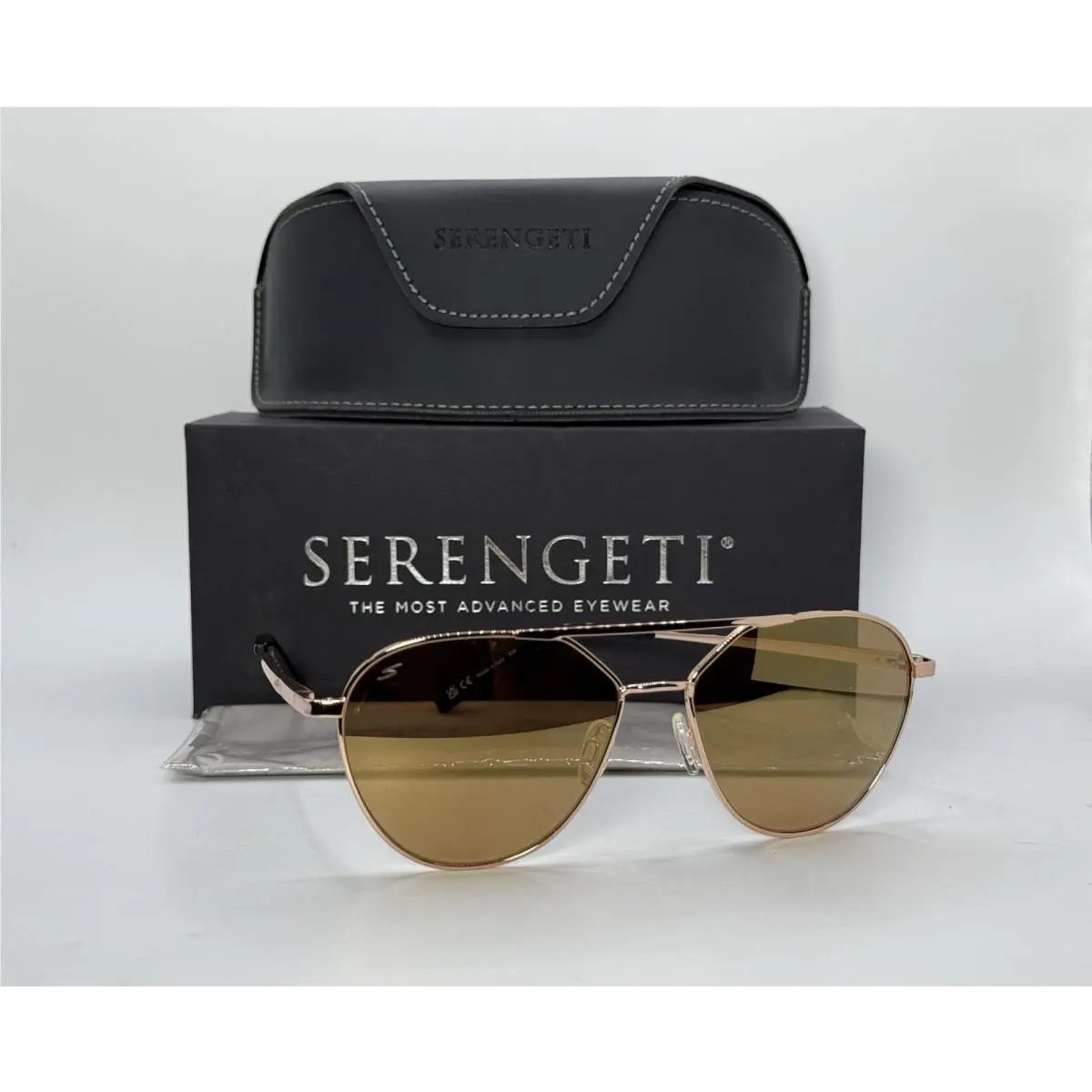 Odell SS555004-S Gold Aviator Polarized Sunglasses by Serengeti