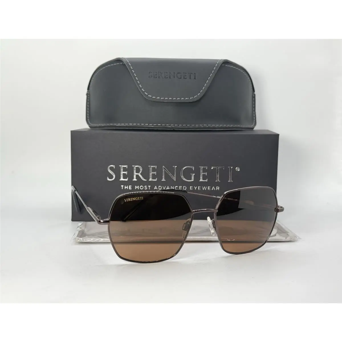 Loy SS548001-S Shiny Brown Polarized Sunglasses by Serengeti