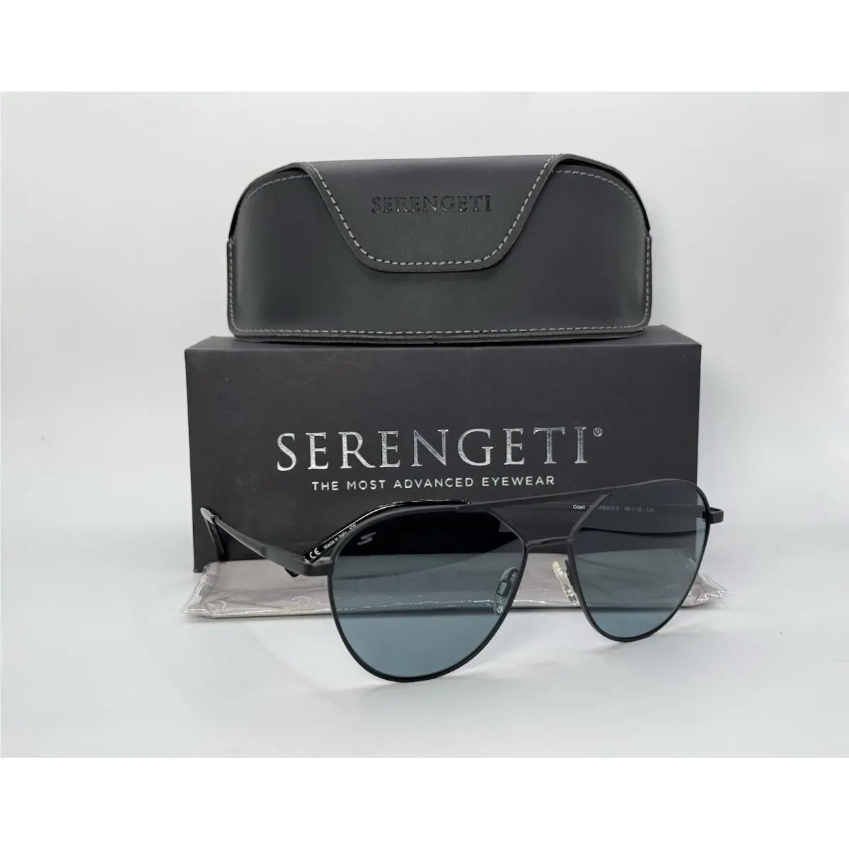 Odell SS555003-S Matte Black Polarized Sunglasses by Serengeti