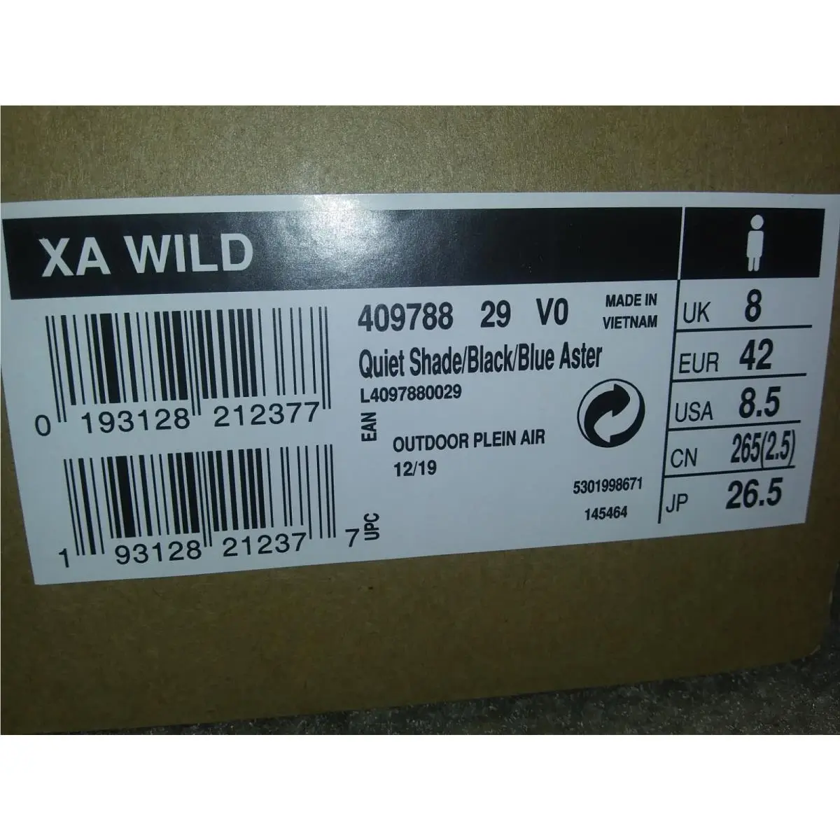 Salomon shoes - Salomon XA Wild - Wild - Quiet Shade/ Black / Arrowwood 10