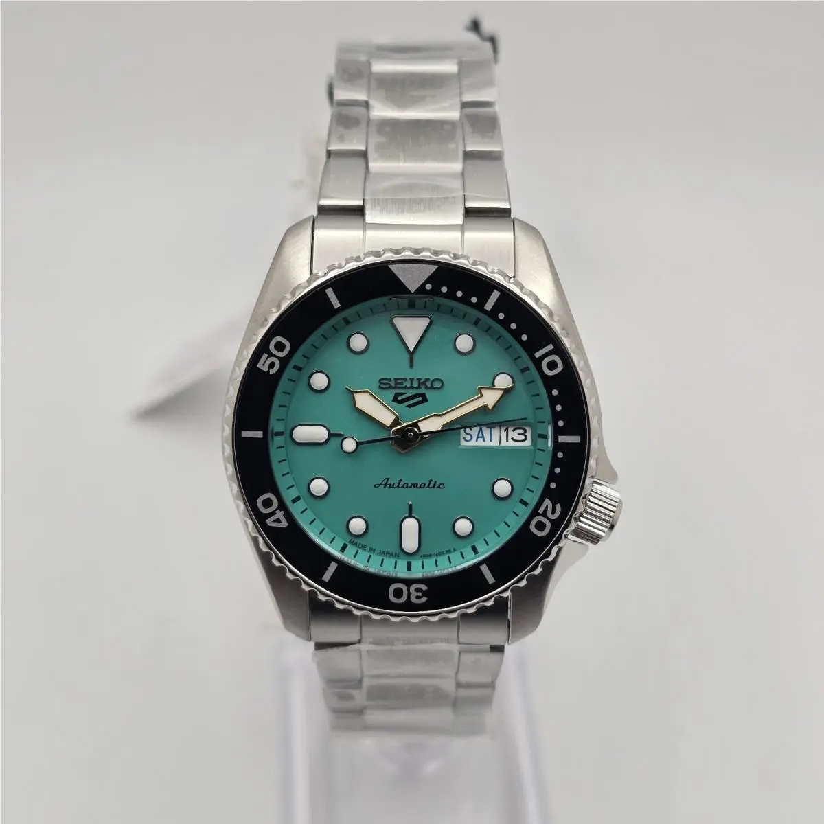 5 Sports SBSA229 Jdm 38mm Mint Green Dial Automatic Watch by Seiko