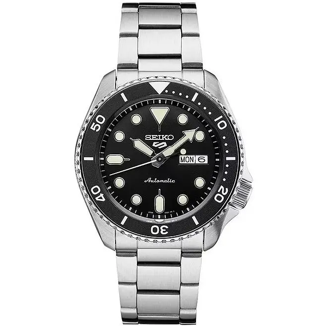 Men`s  Watch 5 Sport Automatic Black Srhodium PlatedD55 by Seiko