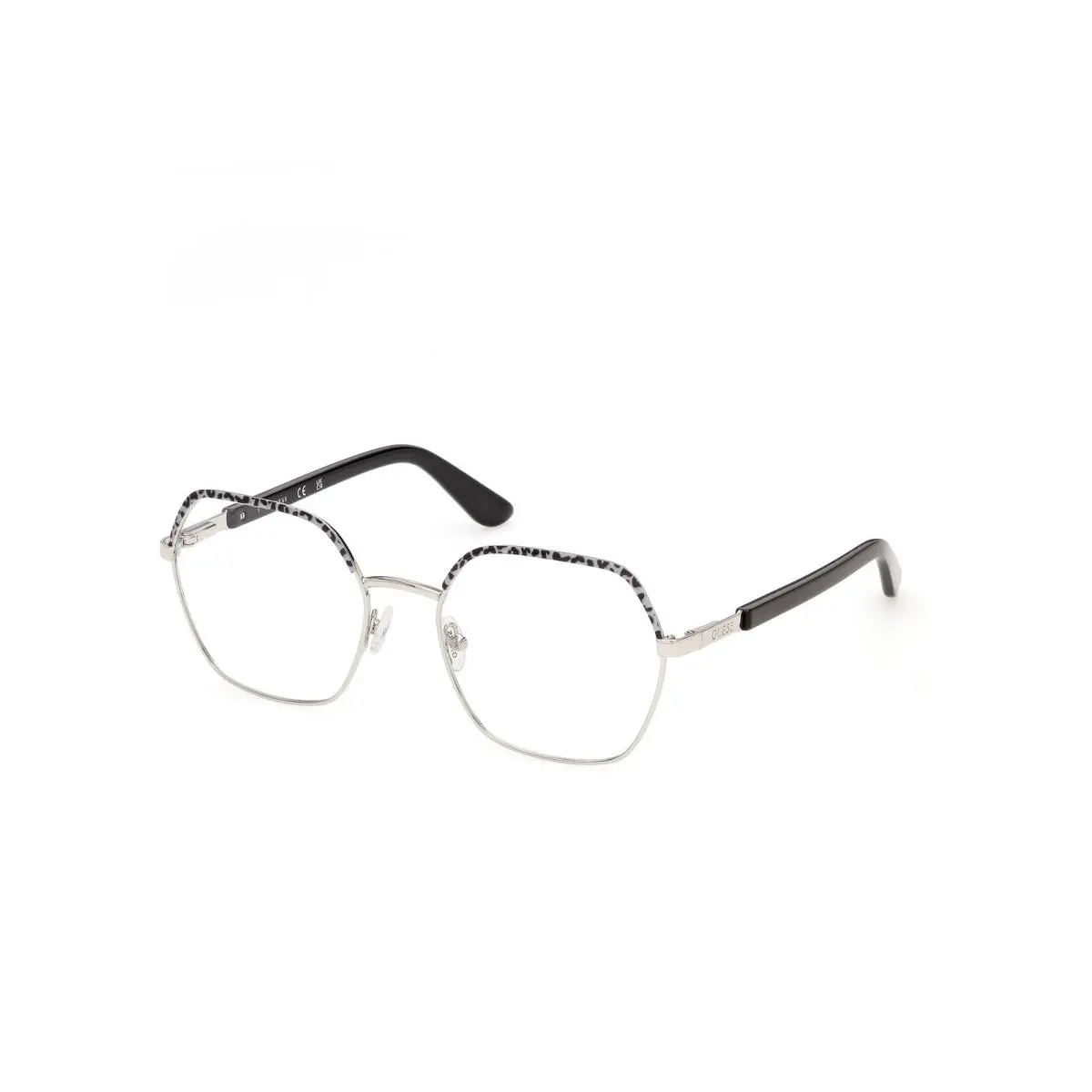 GU 50443 Animal/monocolor / Shiny Black 099 Size 55 Eyeglasses by Guess