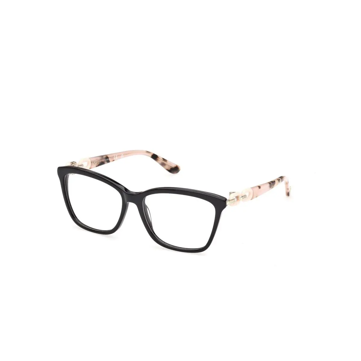 GU 50444 Shiny Black / Pink/havana 001 Size 54 Eyeglasses by Guess