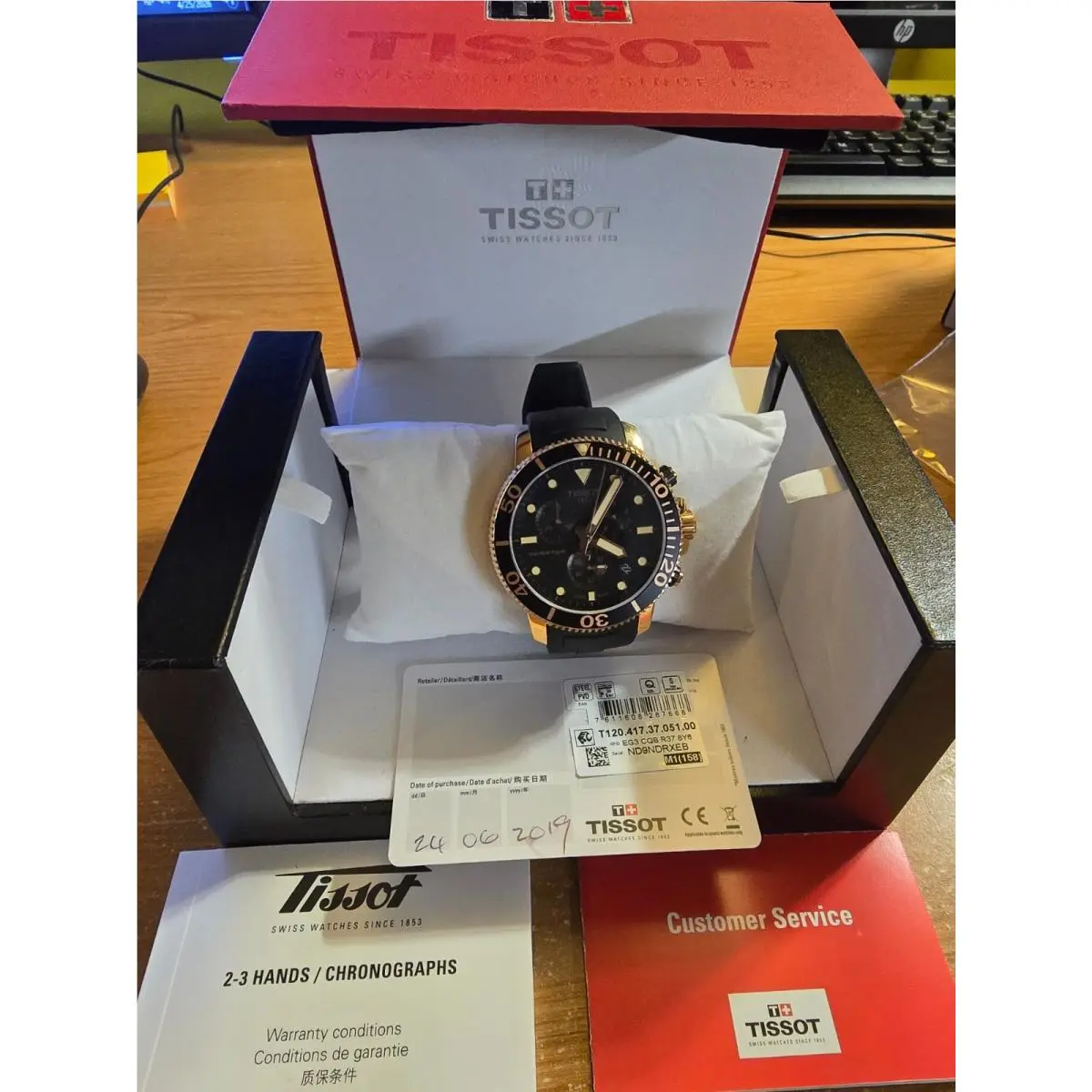 Seastar 1000 Chronograph Quartz Watch 45.5mm - T120.417.37.051.00 by Tissot