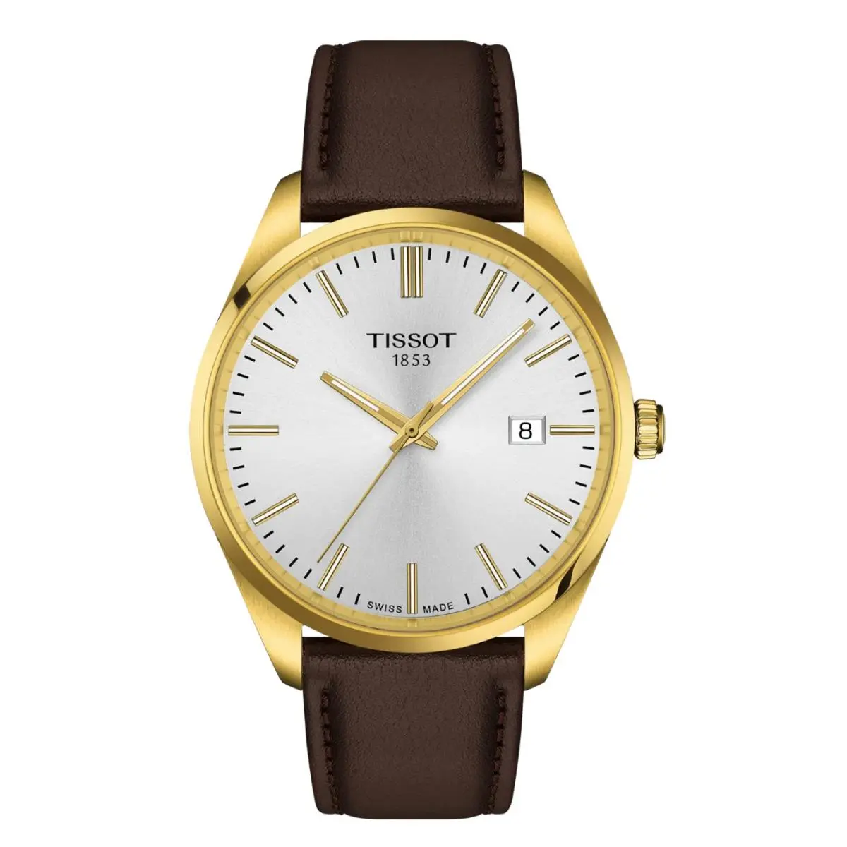 PR 100 40MM Leather Strap Quartz T150.410.36.391.00 by Tissot