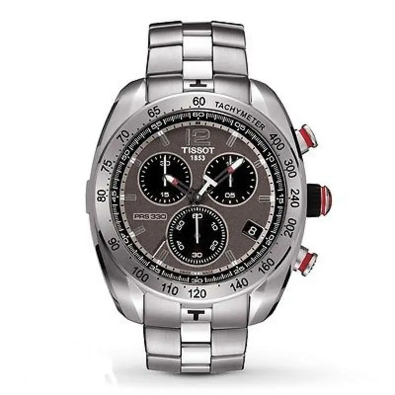 Tissot Prs 330 Chronograph Date St.steel Men`s Watch T076.417.11.067.00 - Dial: Gray, Band: Silver, Bezel: Gray