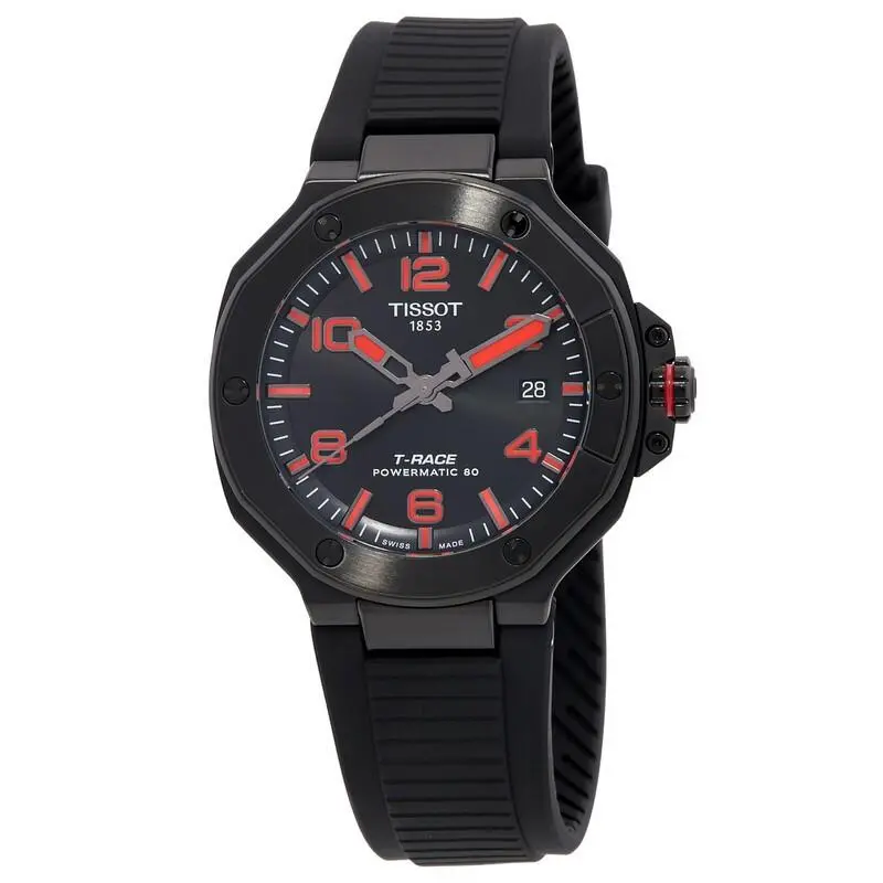 T-race Powermatic 80 Automatic Black Dial Mens Watch T1418073705700 by Tissot